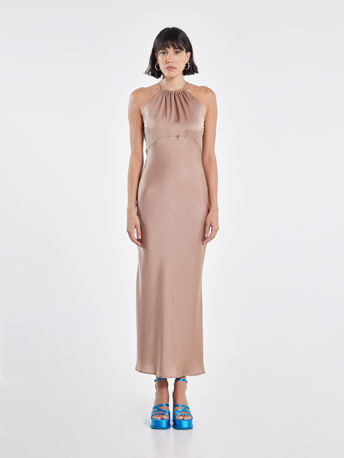 chinese dress ladies Dallas V-Neck Halter Open Back Mermaid Formal Dress