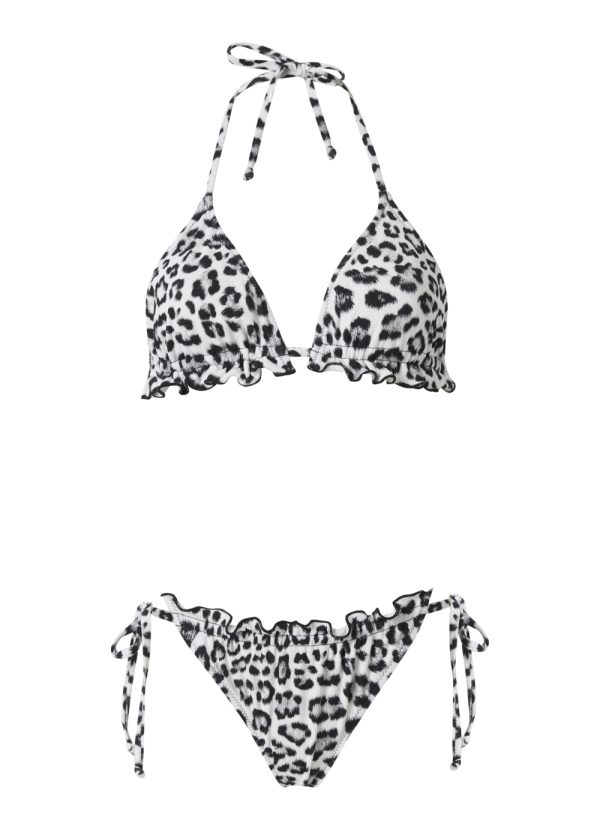 GIGI LEOPARD GREY RIB