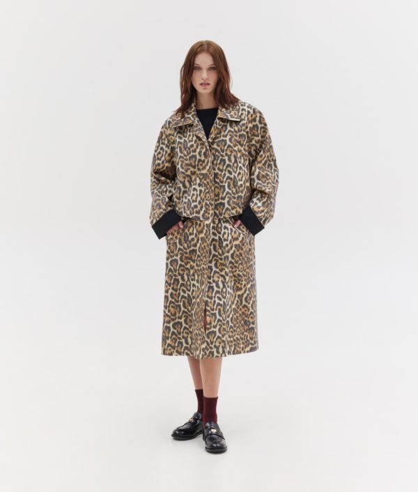 mathiew printed trench coat