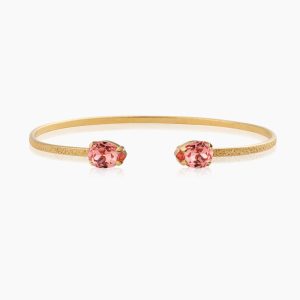 petite drop bracelet rose peach gold